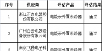 廣州供電局2017年第一批二級物資供應商資質能力評估結果公告