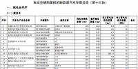 第13批免購置稅新能源車型目錄發布 465款車型入選