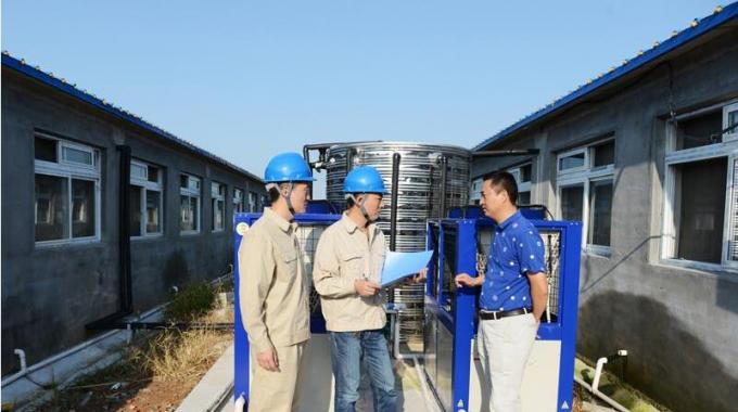 空氣源熱泵供暖養豬示范點送電成功