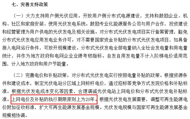 光伏補貼是不是20年以后就取消了？