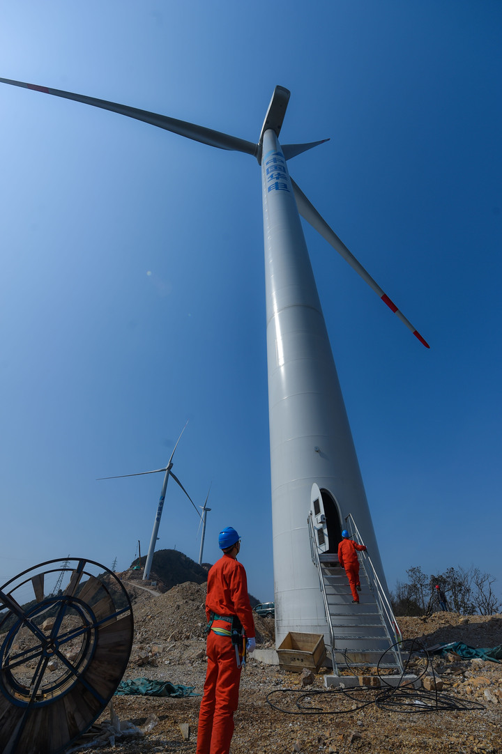 浙北最大低風速風電場一期（53MW）正式并網發(fā)電