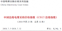 中電聯公布沿海電煤采購指數CECI第32期：電煤價格止跌略漲