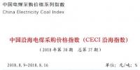 中電聯公布沿海電煤采購指數CECI第37期：兩月以來電煤<font color=