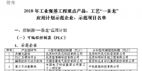 工信部2018年工業強基工程“一條龍”應用計劃示范企業和示范項目通知