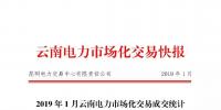 云南發布了《云南電力市場化交易快報(2019年1月)》